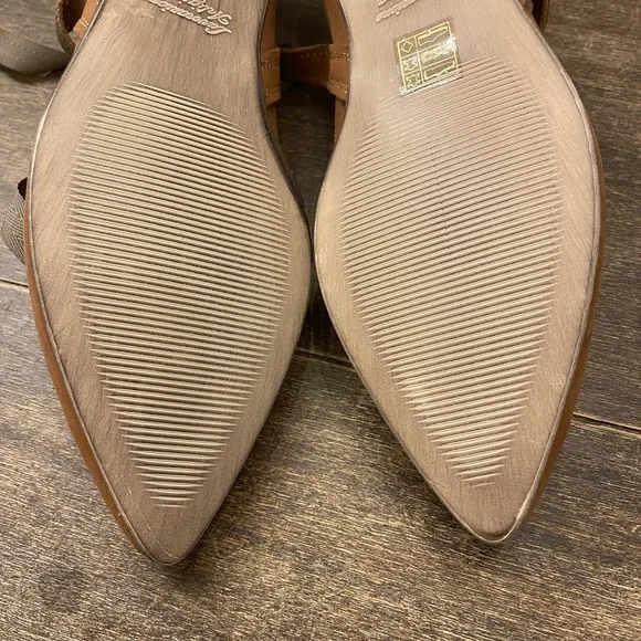 Free People brown suede flats with lace up ties size 40 9.5 womens.  Ballerina. - Picture 5 of 8